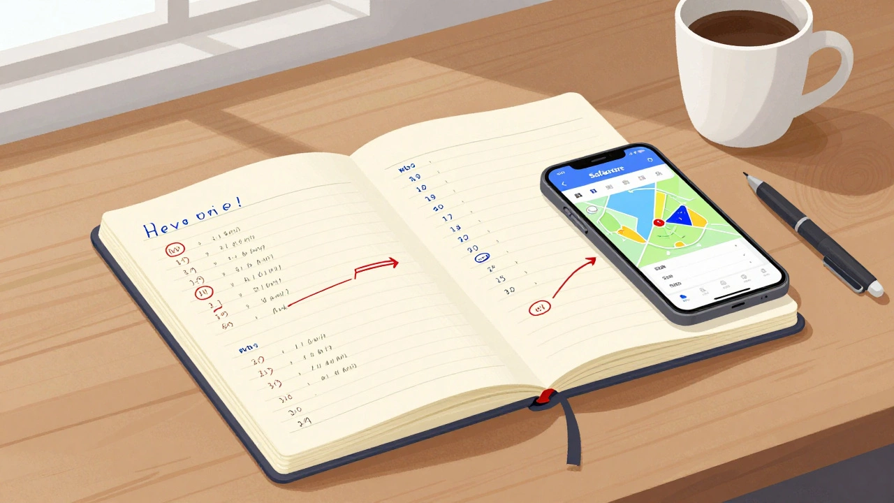 Тетрадь с анализом матча и экраном статистики на фоне утреннего света.