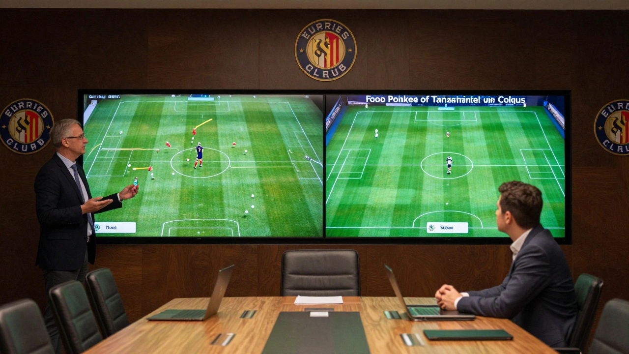 Консультант представляет тактическую модель клубному совету, показывая влияние игрока на результат матча.