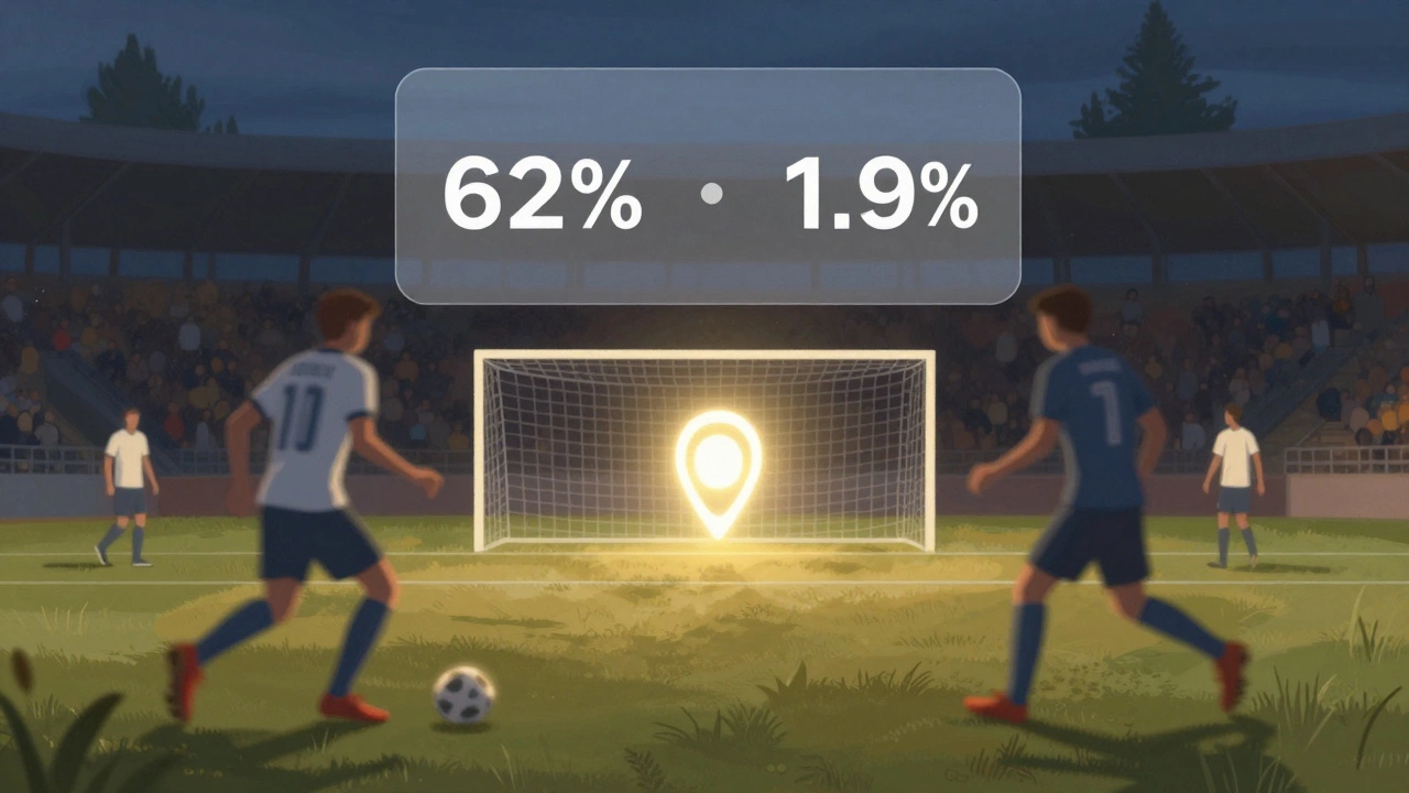 Футбольный матч между Зенитом и Ростовом с прозрачными цифрами вероятности и коэффициента над полем.