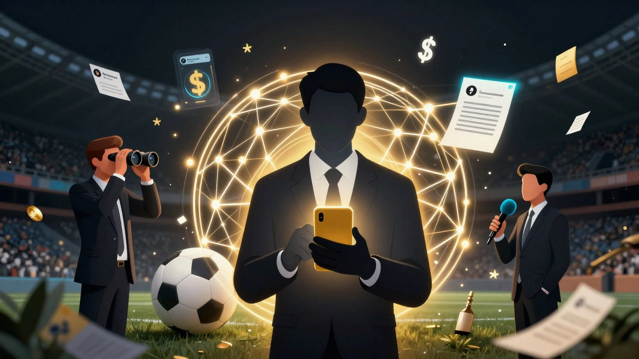 Схематичное изображение связей между агентом, скаутом и журналистом