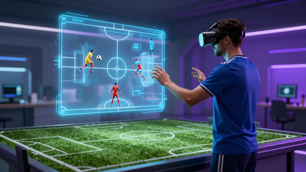 Игрок в VR-очках тренирует тактику с помощью голограмм